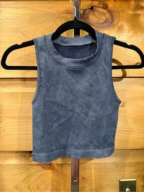 Women’s Ribbed Tank Top - Acid Wash